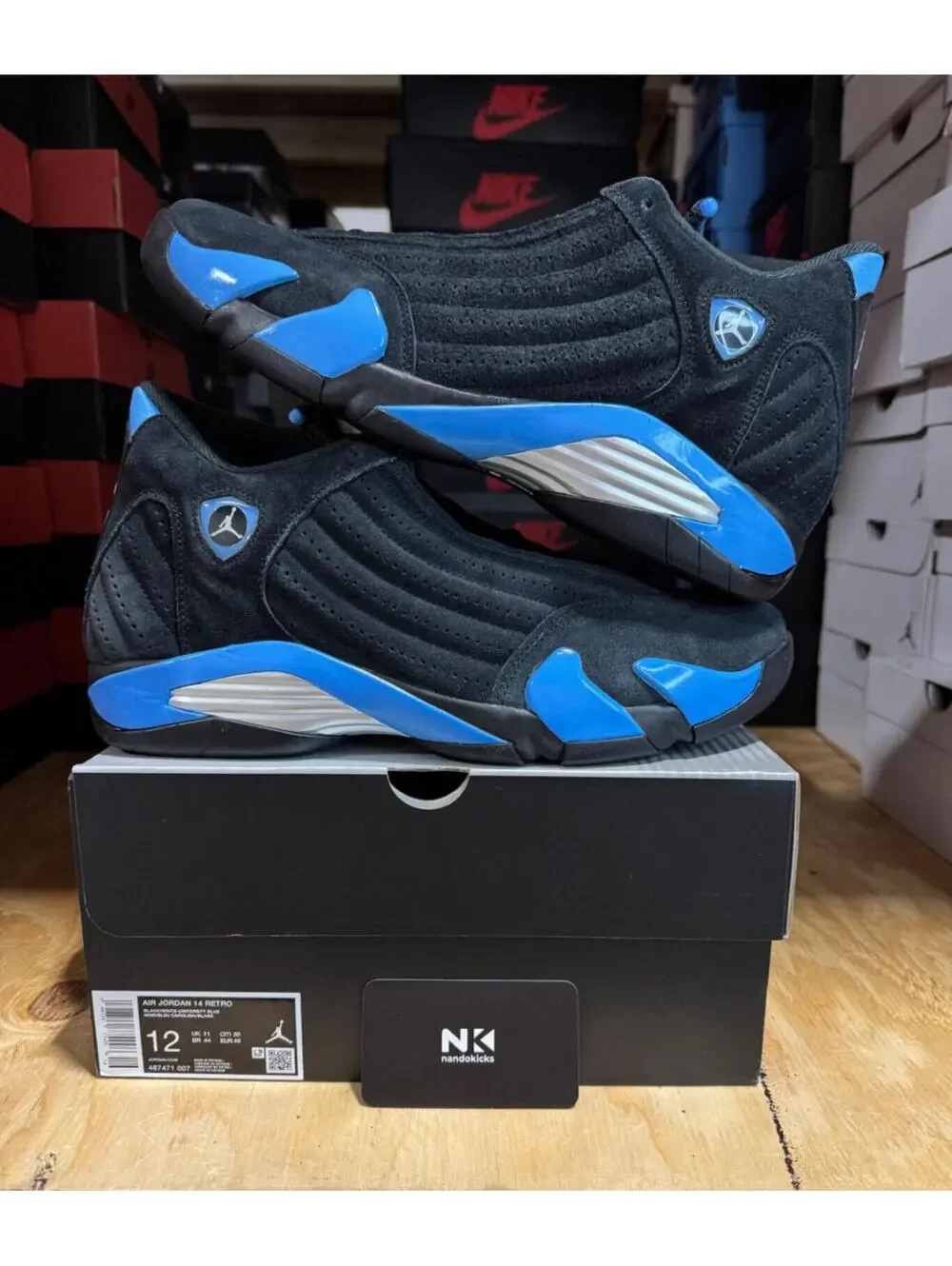Air Jordan 14 Retro 'Black University Blue' 2026 487471 007 Size 10.5